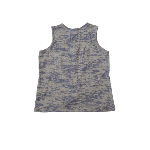 Chic Sleeveless Twist Tank Top - Blue and White - Picture 2 of 5
